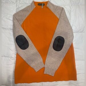 Kevin’s cashmere elbow patch sweater